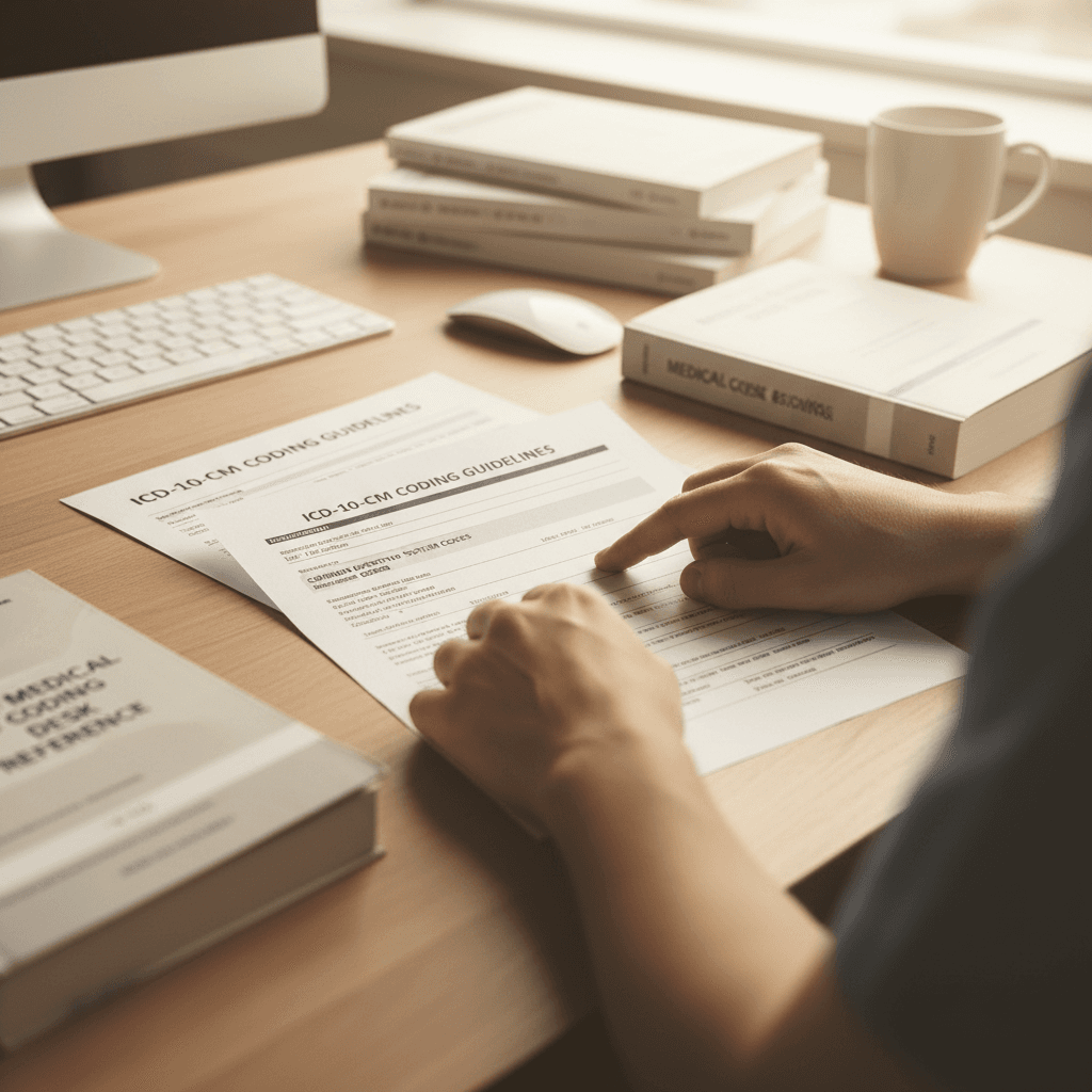 Dr. Madhu Sudhan Rao instructing student on medical coding documentation